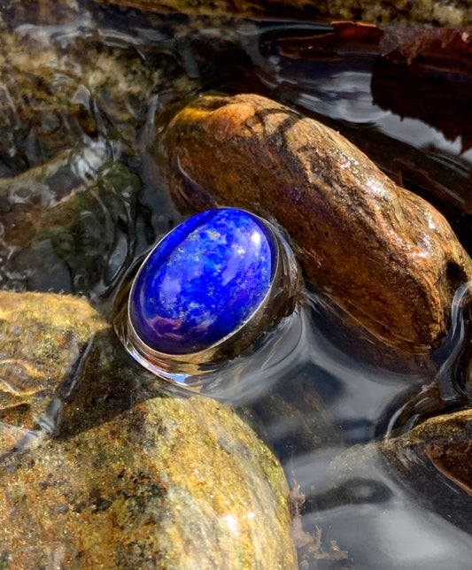 Bague argent lapis-lazuli. PROMO -15%