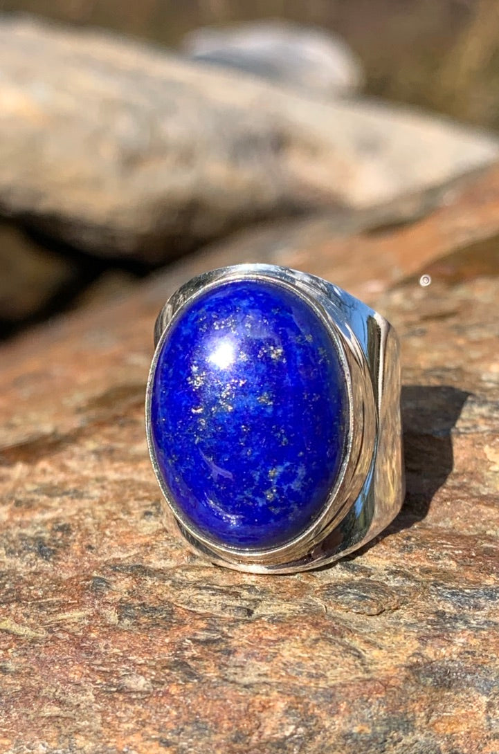 Bague argent lapis-lazuli. PROMO -15%