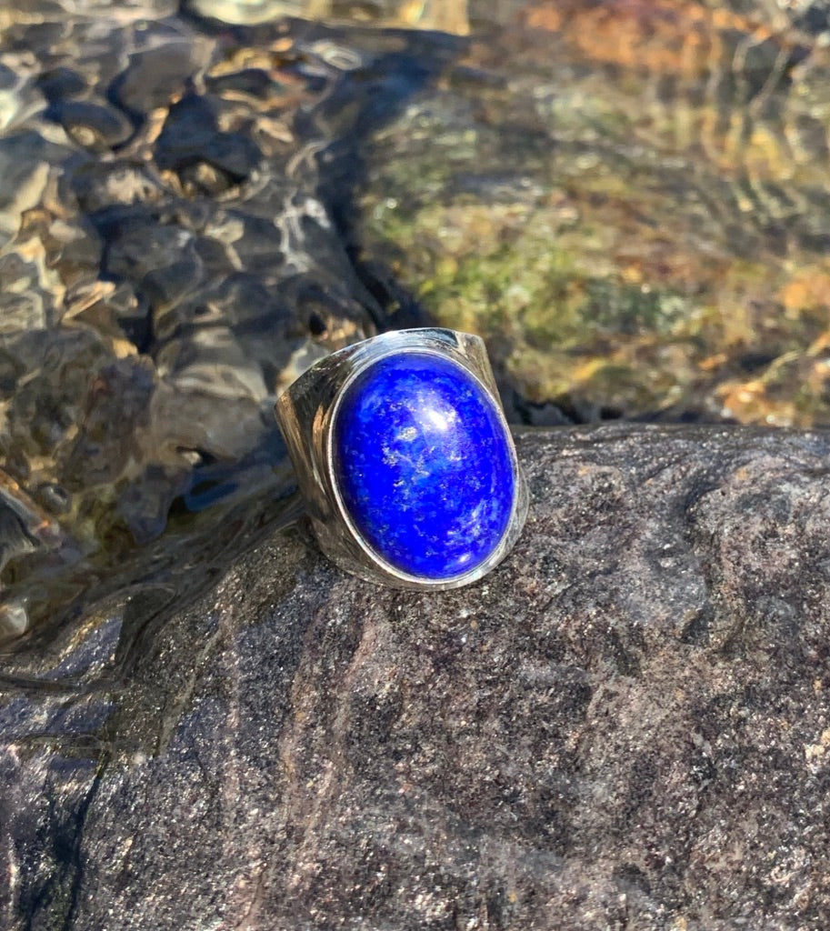 Bague argent lapis-lazuli. PROMO -15%