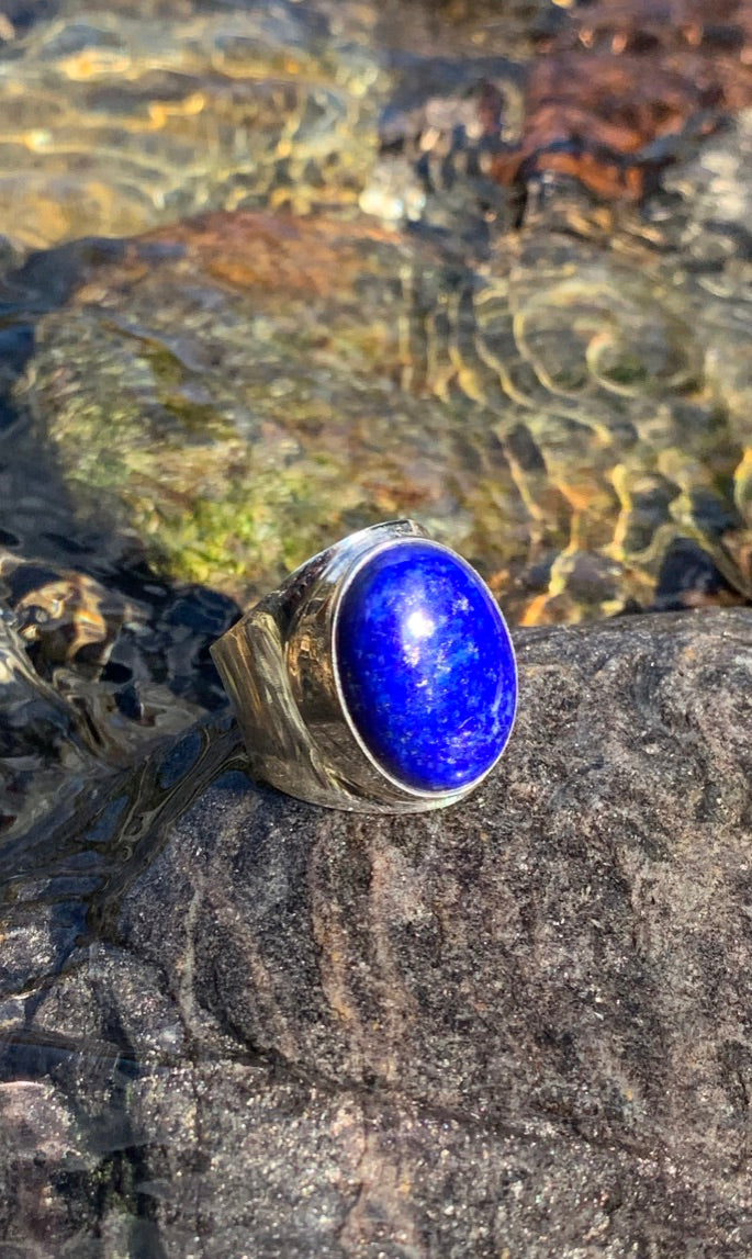 Bague argent lapis-lazuli. PROMO -15%