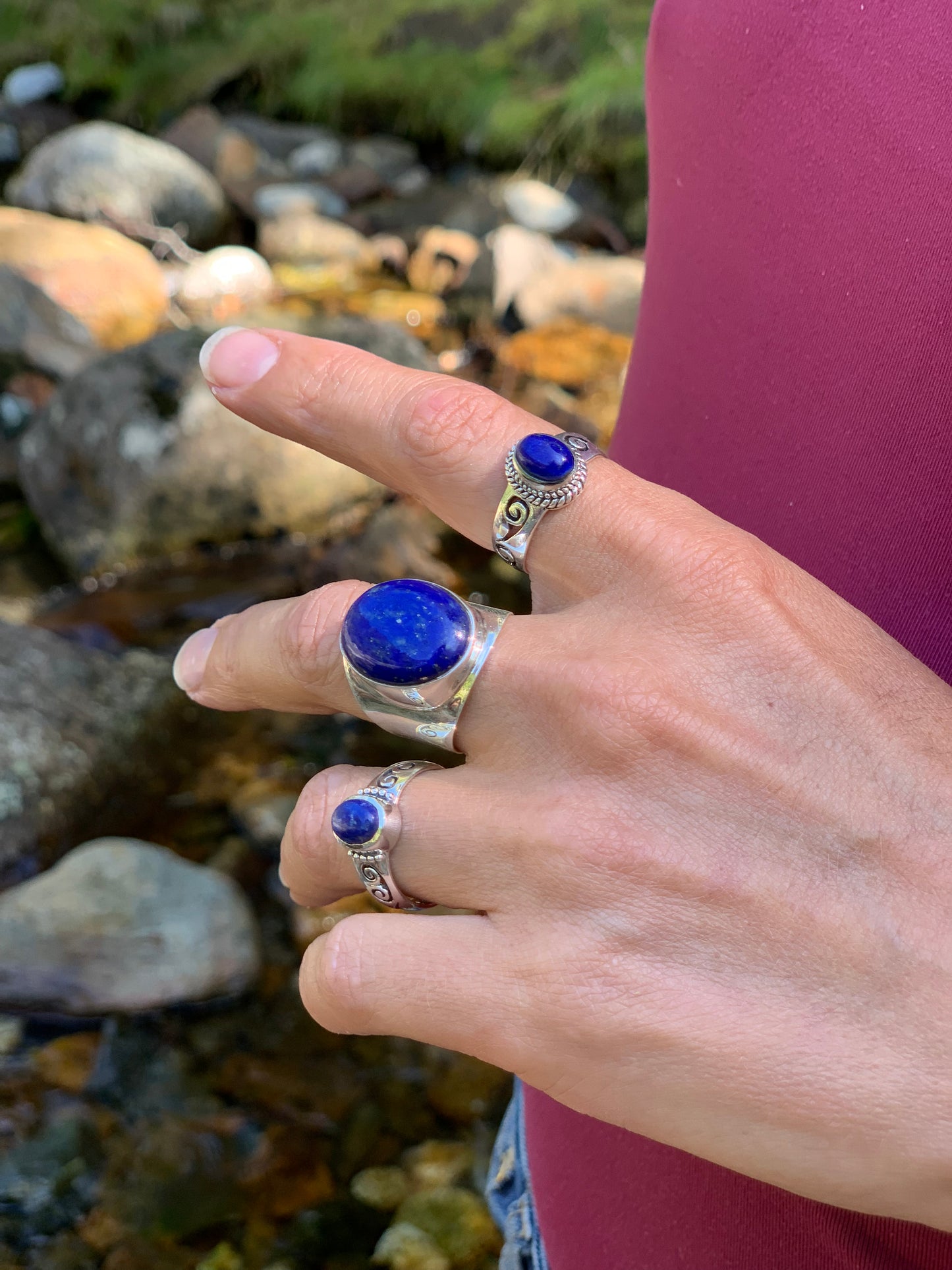 Bague argent lapis-lazuli. PROMO -15%