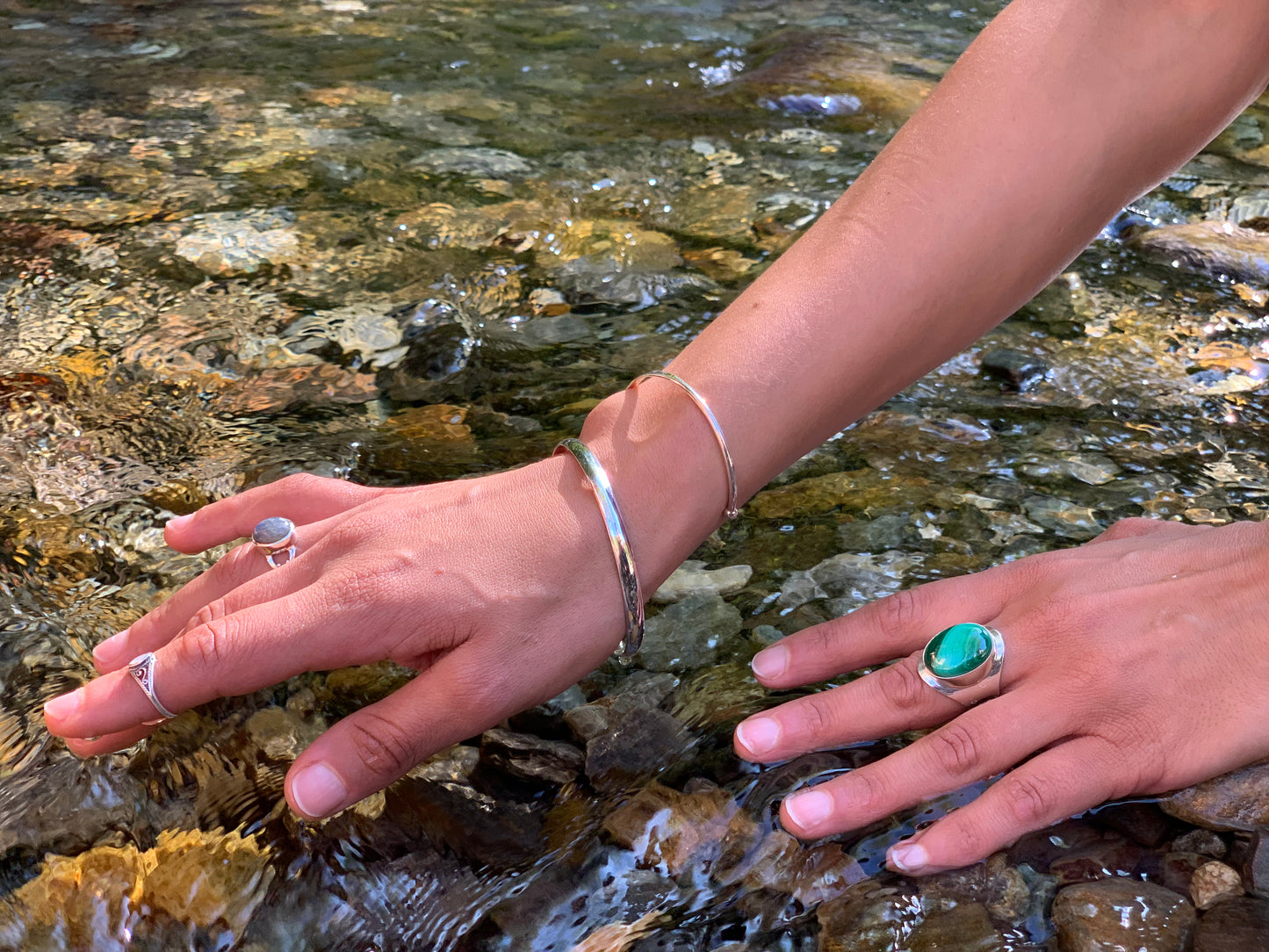 Bague Argent Malachite