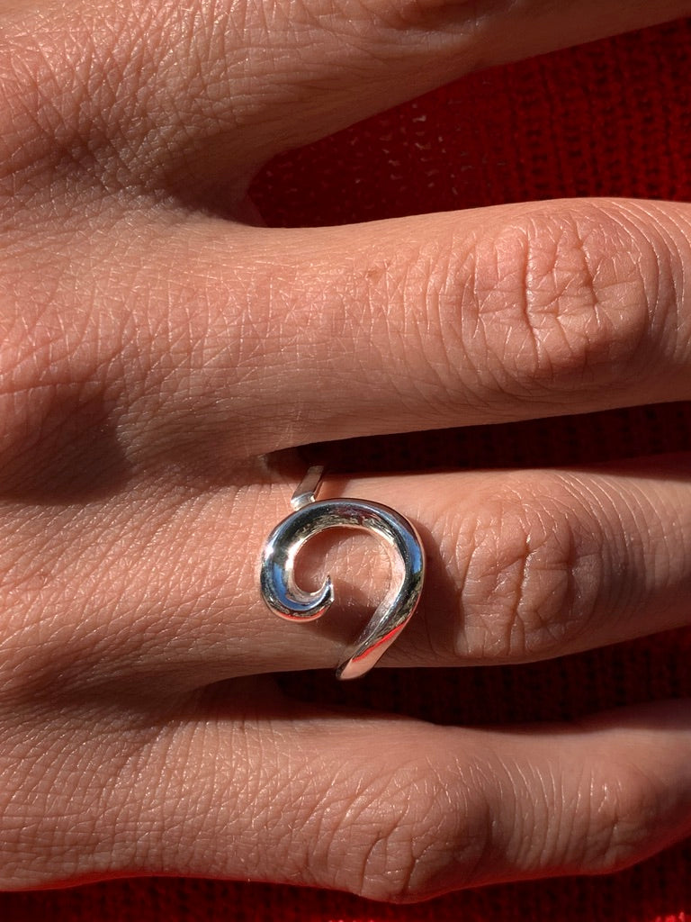 Bague argent massif spirale