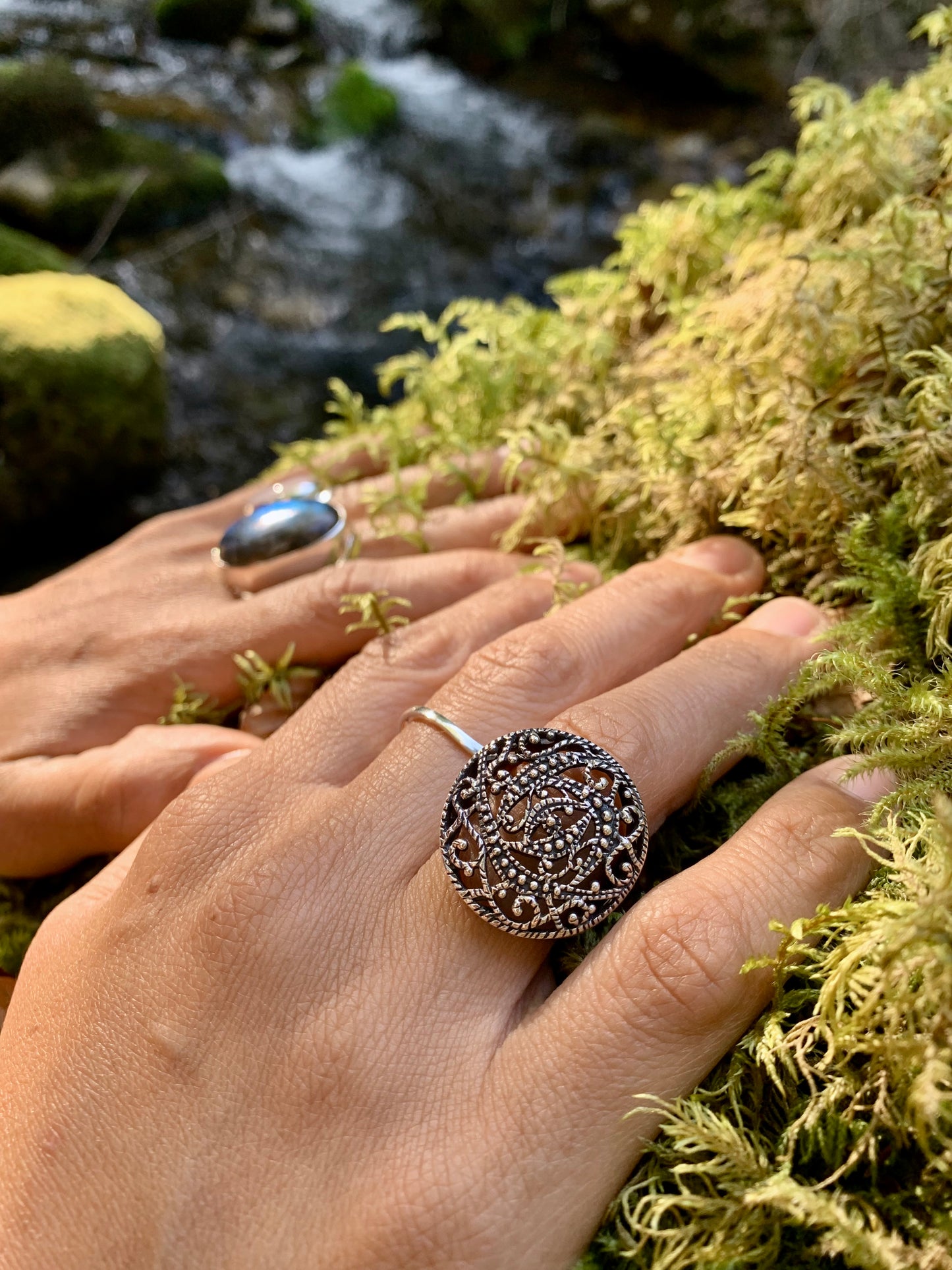 Bague argent ajourée dentelle. PROMO -10%