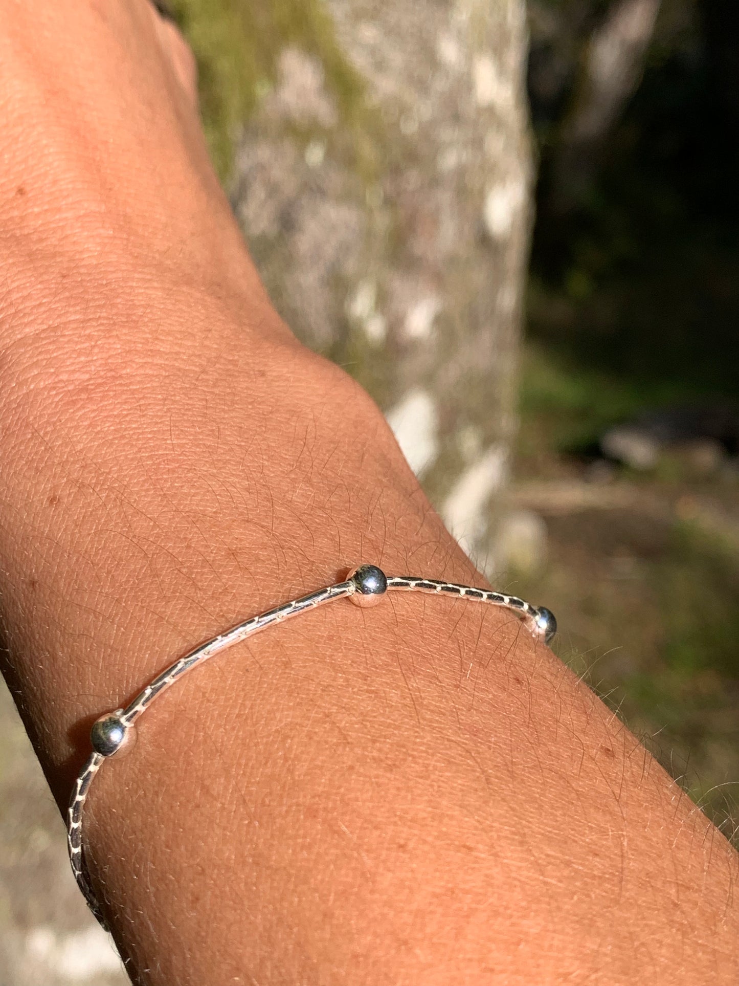 Bracelet perles en argent massif 925 pour femme et enfant