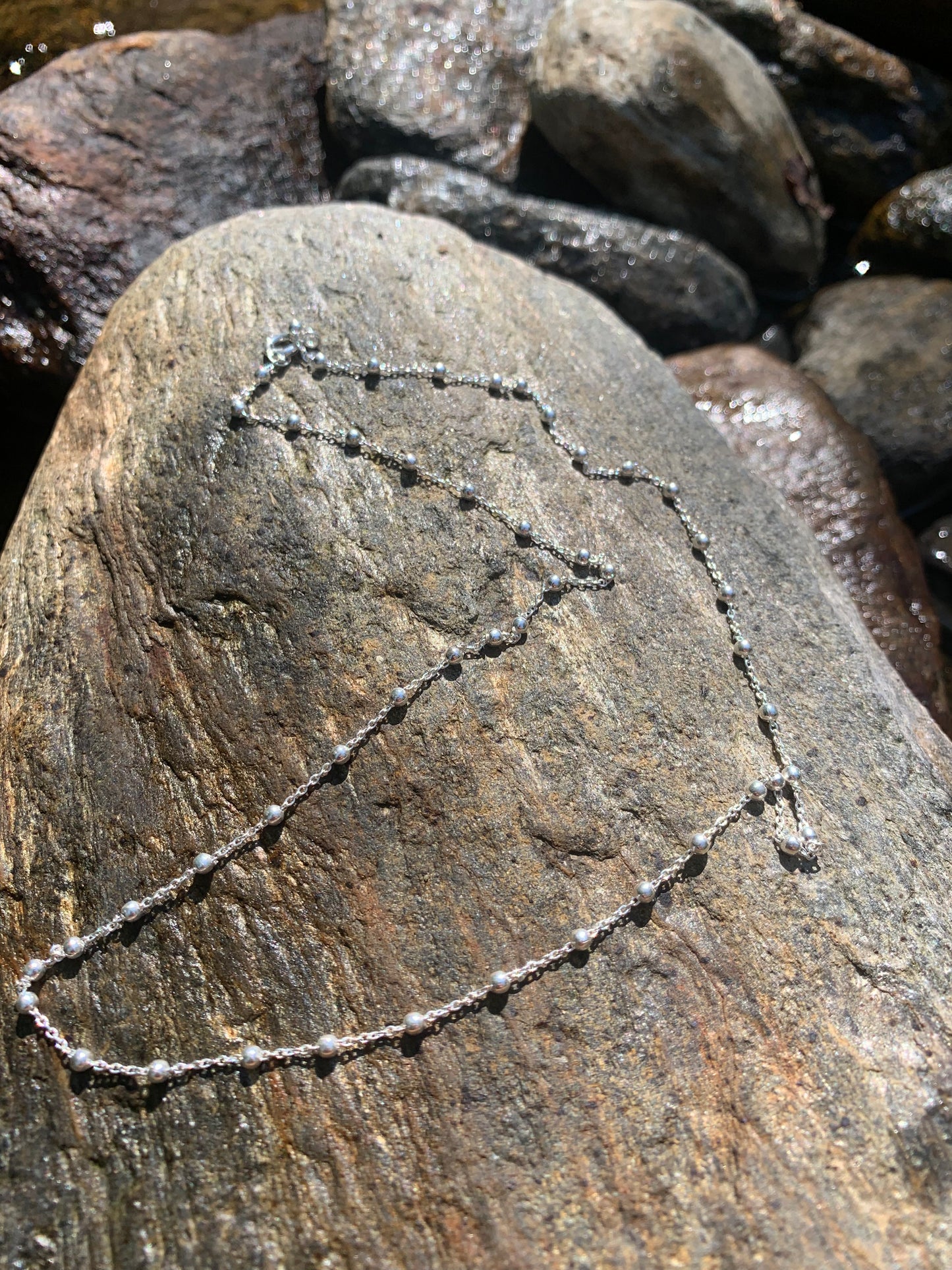 Chaîne boules argent massif 925